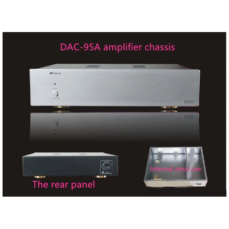 KYYSLB DIY усилитель шасси чехол Корпус DAC95A стандартные алюминиевые панели железные