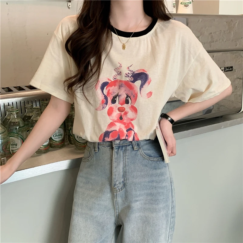 

Cheap wholesale 2021 spring summer autumn new fashion casual woman t-shirt lady beautiful nice women Tops female Ay6641
