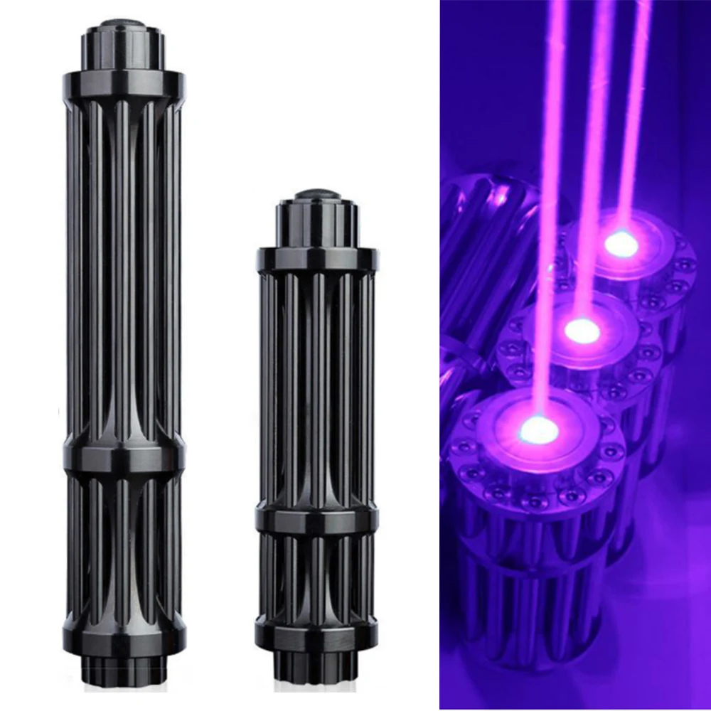 Самый мощный синий лазерный фонарик 450 нм высокомощный прицел горящая