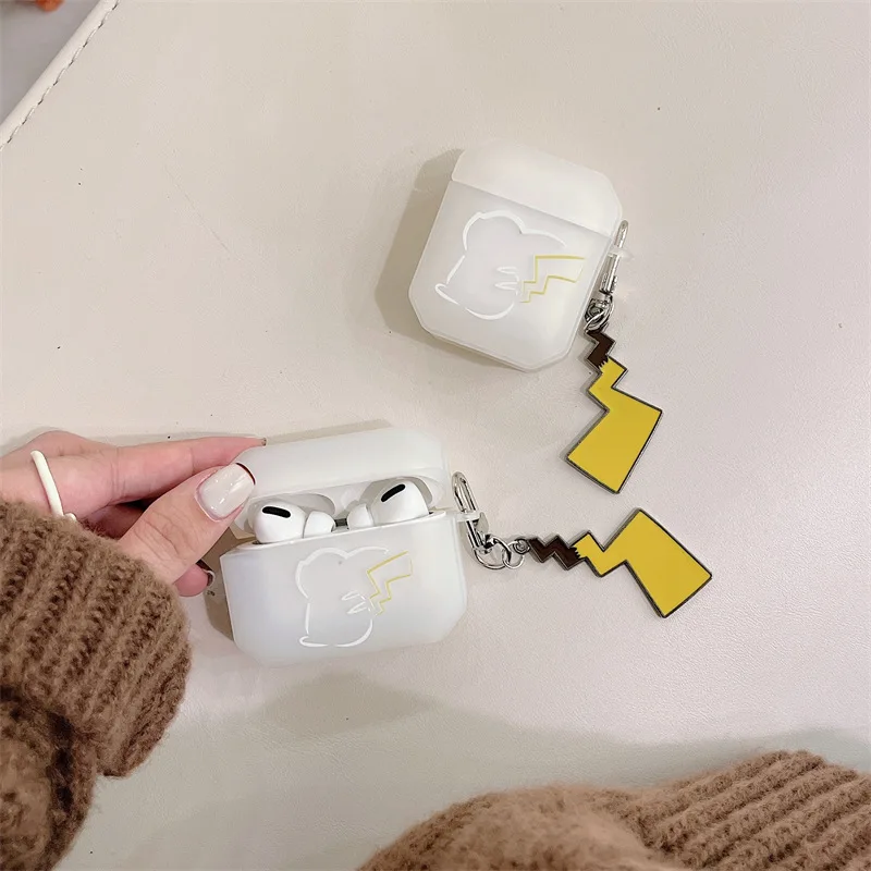 

Белый прозрачный чехол для Apple AirPods 2 с молнией и хвостом, чехол для AirPods Pro, чехол для IPhone, аксессуары для наушников, чехол для AirPod