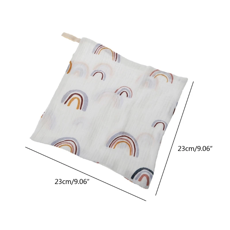 

5pcs Muslin Cotton Baby Towel Handkerchief Rainbow Kid Wipe Cloth Newborn Face Towel Feeding Bibs