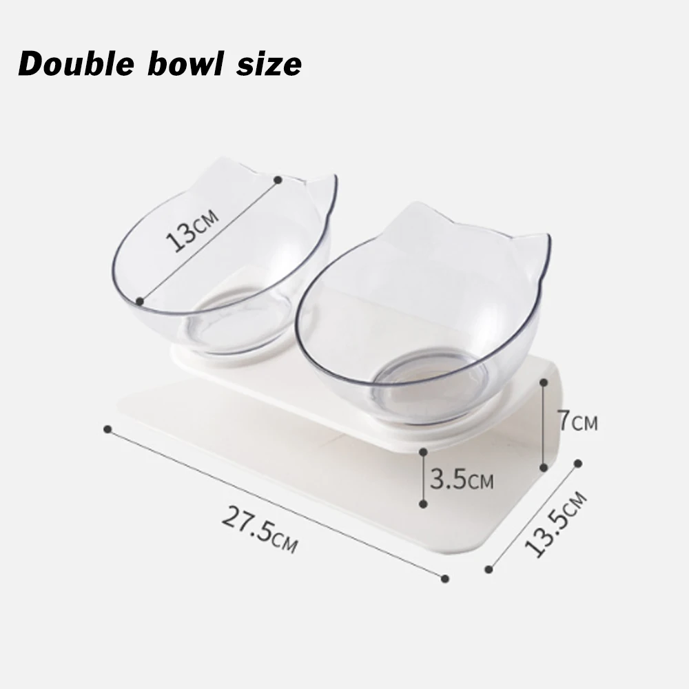 С прозрачными вставками кошачья миска с рельефными подставка Кошка Миски для