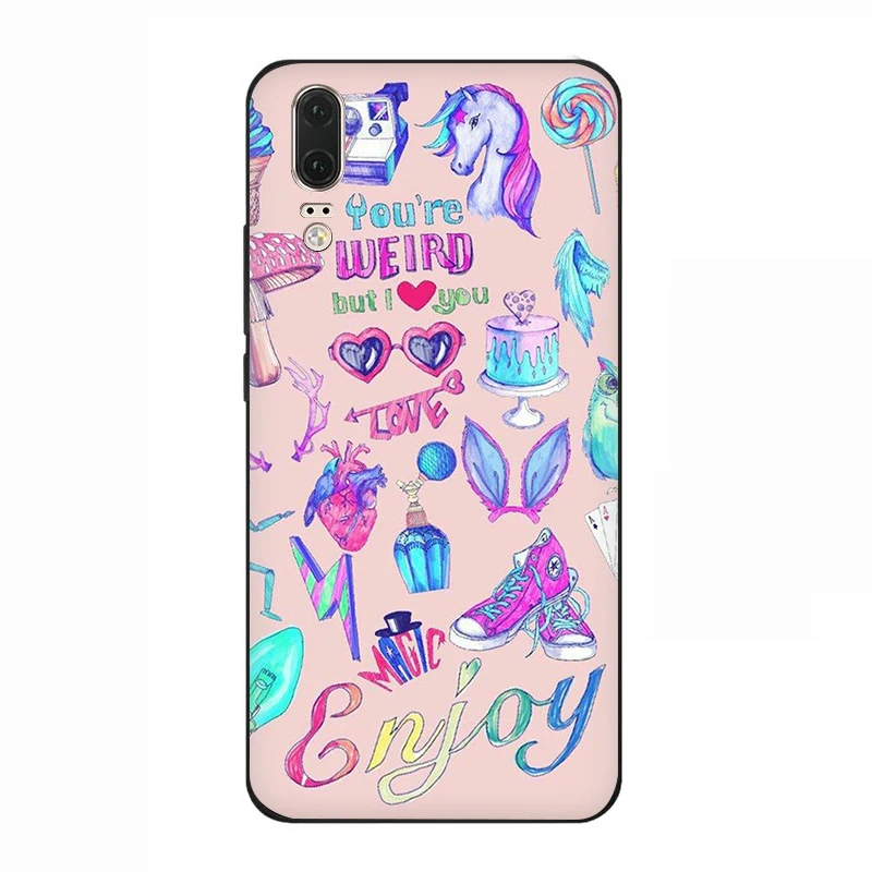 B11 EWAU Girly Pastel Witch Goth силиконовый телефон чехол для Huawei P8 P9 P10 P20 P30 Lite Mini Pro P Smart Z Plus - Цвет: B11