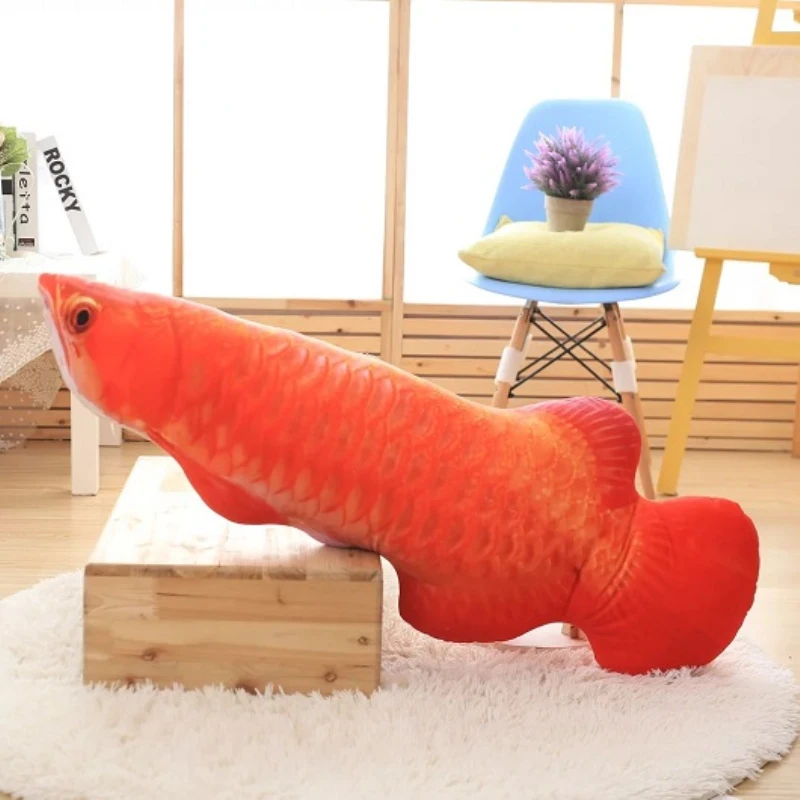 3D имитация золота Arowana игрушка Kelisa желтый Крокер Реалистичная рыба плюшевое