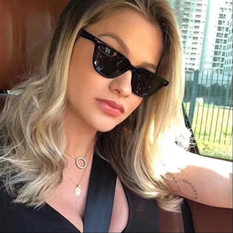 Винтажные Роскошные брендовые Квадратные Солнцезащитные очки для женщин 2019 Cateye