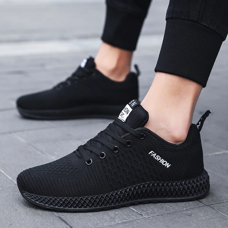 New Simple Brand Men Casual Shoes Lightweight Sneakers Male waterproof PU leather Fashion Zapatillas Footwear Big Szie 35-47 - Цвет: D811-Black