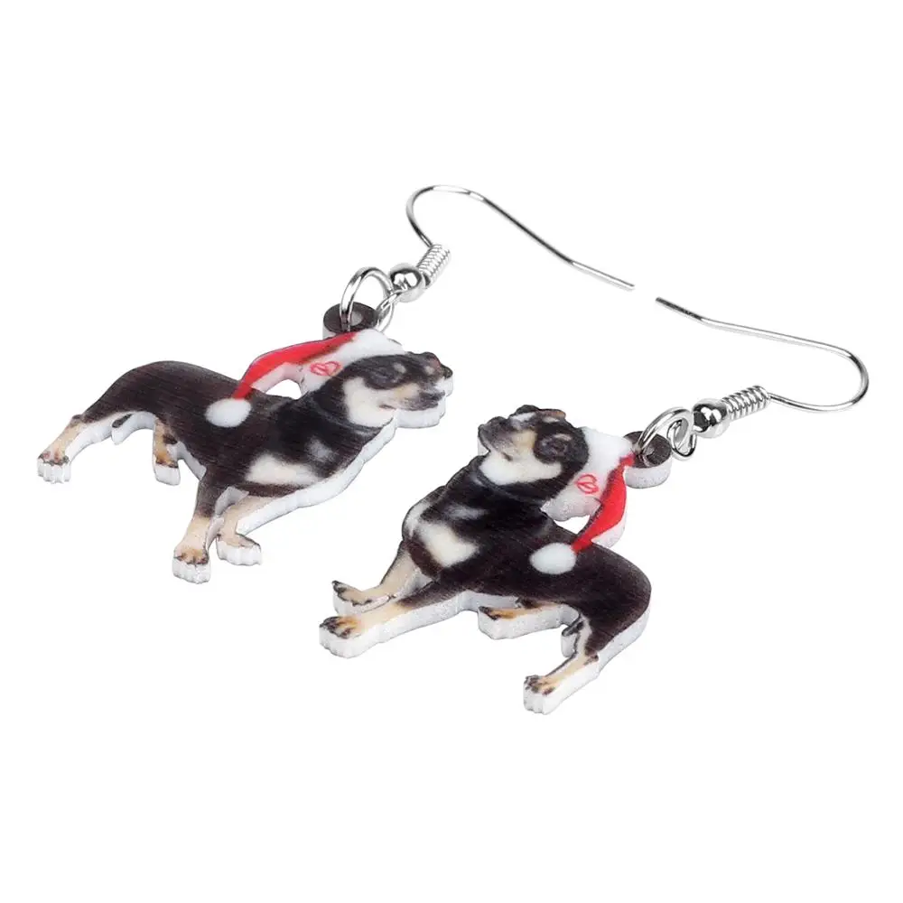 Bonsny Акриловая Рождественская шапка для чихуахуа серьги-подвески в форме капли