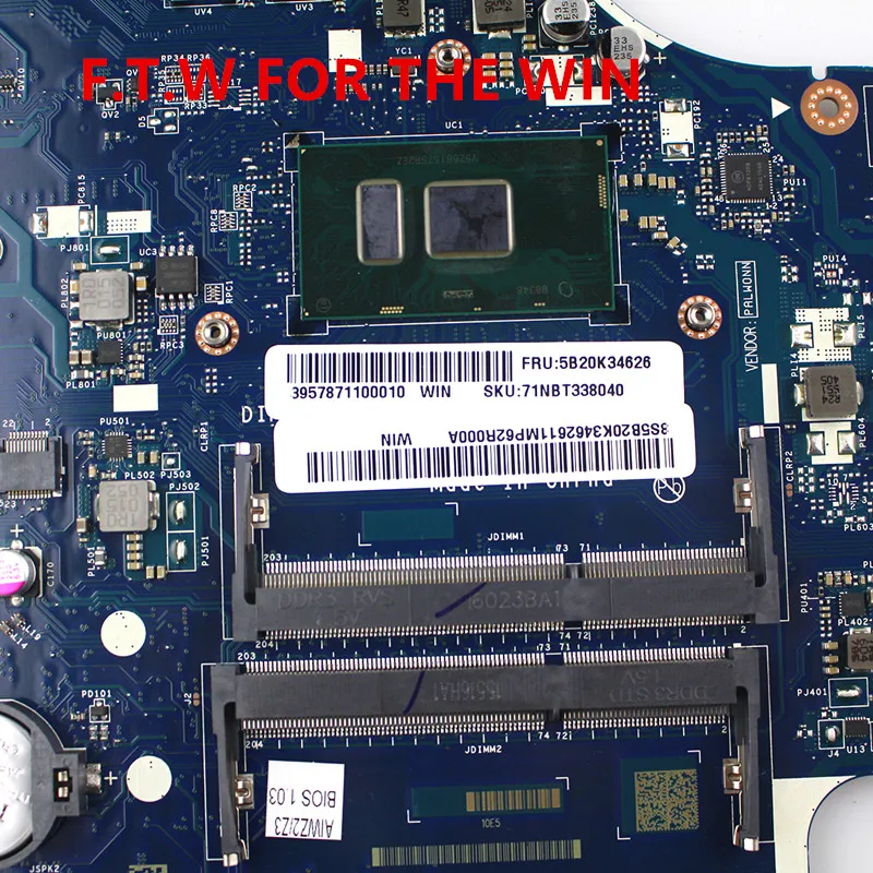 Verkauf 5B20K34588 Für Lenovo Motherboard R7 M360 2G DDR3 500-15ISK Laptop Motherboard CPU I3 6100U AIWZ2/AIWZ3 LA-C851P 100% ARBEIT