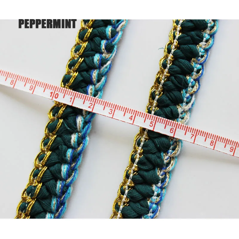 Золотая плетеная тесьма 1 ярд 20 мм