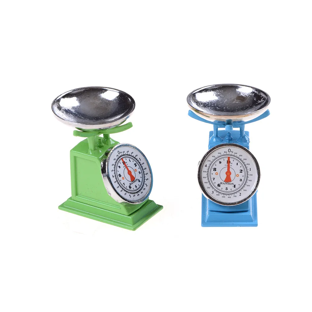 

1:12 Scale Miniature Green Platform Scale Dolls House Accessories,Kitchen Balance Toy Pretend Play Toy
