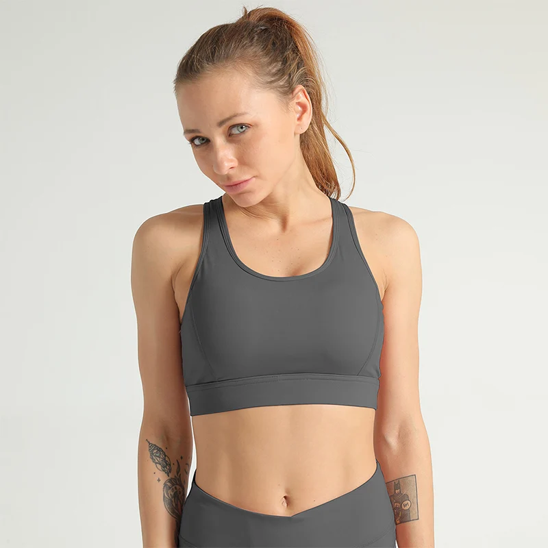 Women High Stretch Sports Bras Quick Dry Padded Yoga Top Fitness Running Gym Tank Tops Racerback Breathable Female | Спорт и
