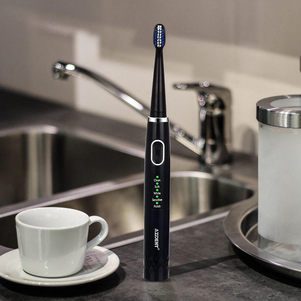 

ZY Hot 5 Modes Sonic Electric Toothbrush USB Rechargeable Tooth Brush 3 Replacement Head Waterproof New Style for Adult