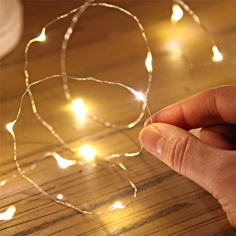 

1M 2M 3M 5M LED String Lights For Christmas New Year Party Wedding Home Decoration Photo Clip Holder Fairy Lights Battery