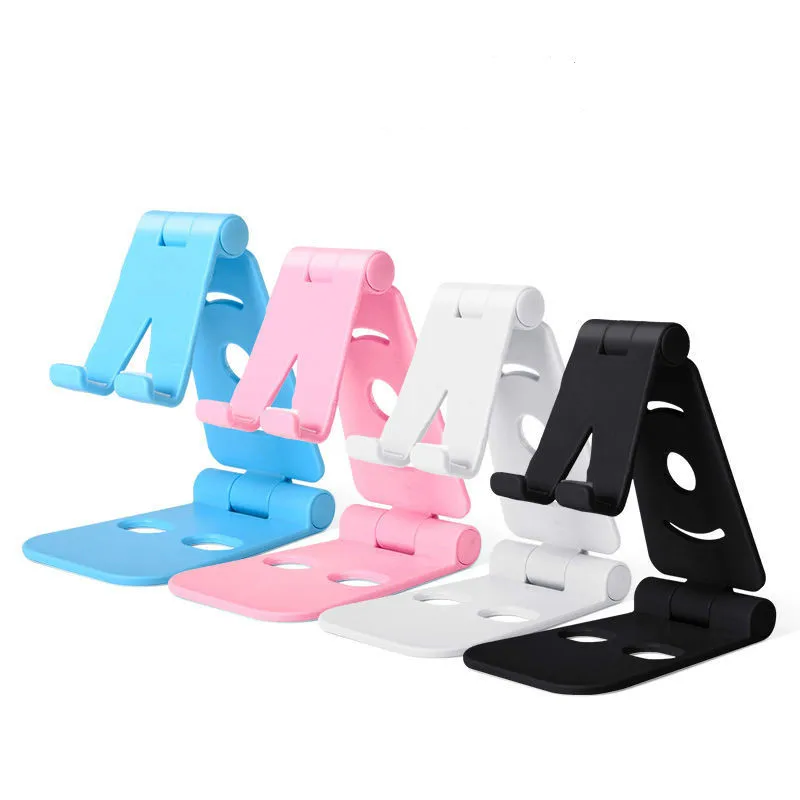 new universal adjustable mobile phone holder for iphone huawei xiaomi plastic phone stand desk tablet folding stand desktop free global shipping
