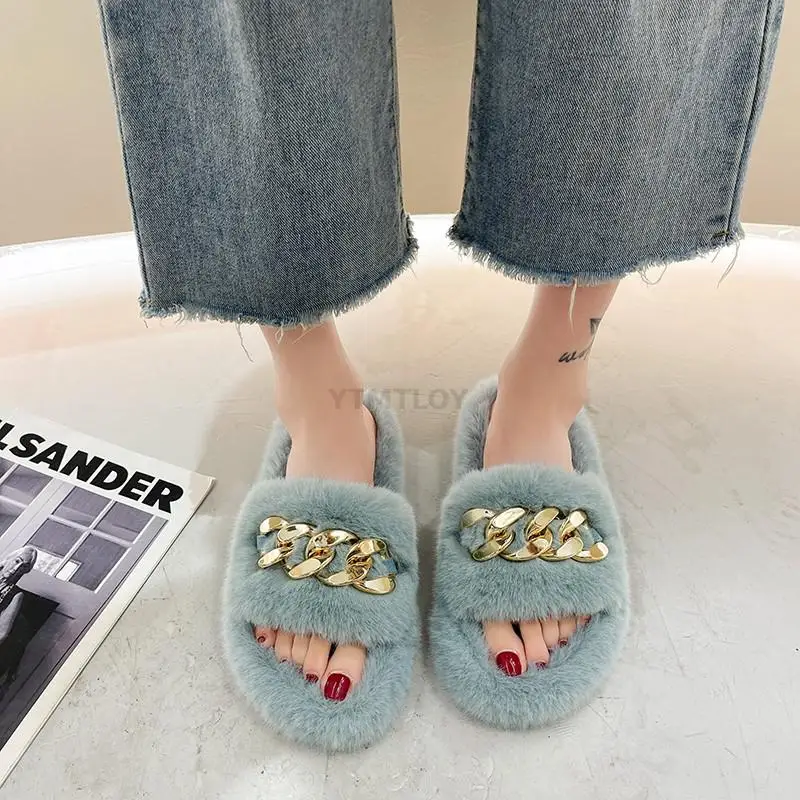 Women's Winter Warm Slippers Cozy Soft Plush Non Slip Flat Comfortable Luxury Indoor Ytmtloy House Shoes Sapatos Mulher | Обувь