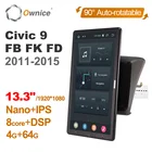 Tesla style PX6 Android 10 автомобильный DVD плеер 1920*1080 Поворотная навигация GPS стерео радио для Honda Civic 9 FB FK FD 2011-2015