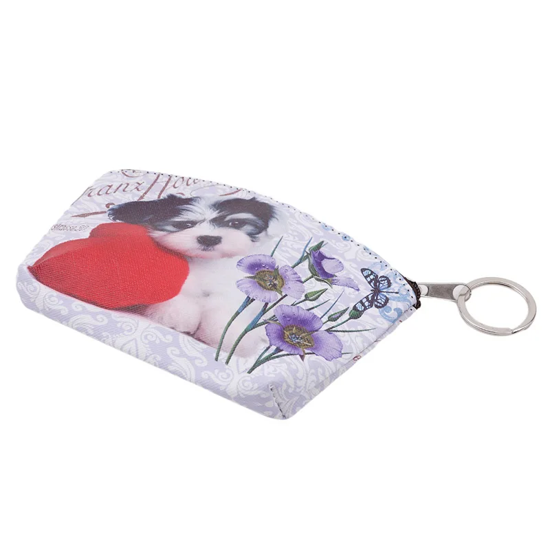 Новинка мужской кошелек кожзам кошка портмоне печати брелок для ключей коробка