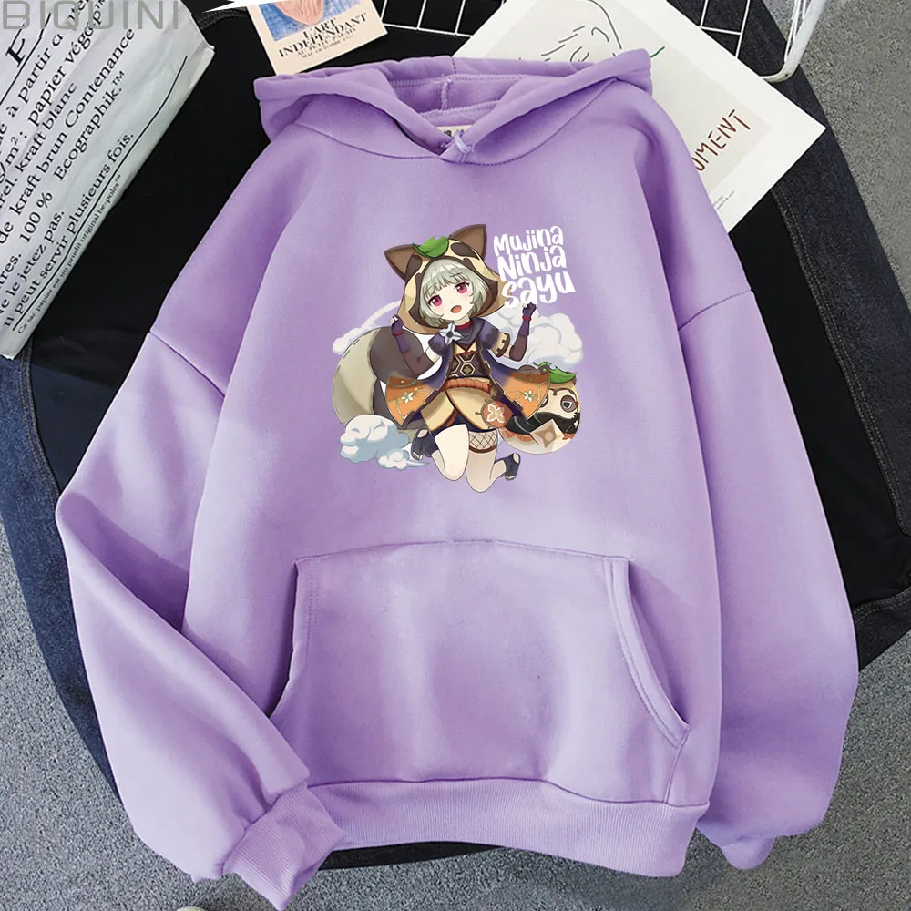 

Genshin Impact Sayu Hoodies Kawaii Clothing Aesthetic Japanese Streetwear Cartoon Print Boys Girls Hooded Teens Tracksuit Unisex