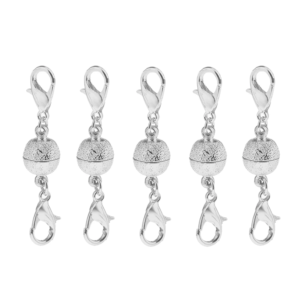 

5pcs/Set Glitter Jewelry Connector Lobster Magnetic Clasp Findings for Necklace