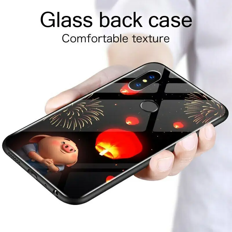 GKK закаленное стекло + Мягкий силиконовый чехол с рисунком для Xiaomi Redmi Note 5/Note 5 Pro |