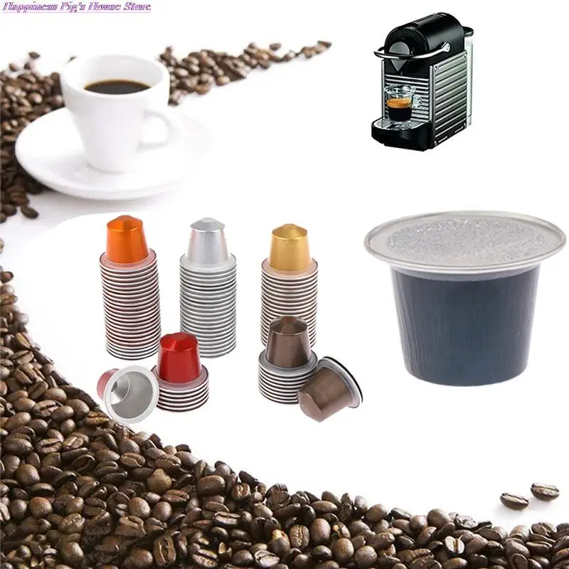 

10pcs Nespresso Coffee Capsules Cup With Rubber Ring and Sealing Sticker 37MM