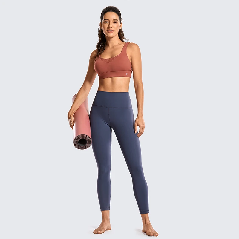 CRZ YOGA women's High Impact Wirefree мягкий тренировочный бюстгальтер с конвертируемый ремешок