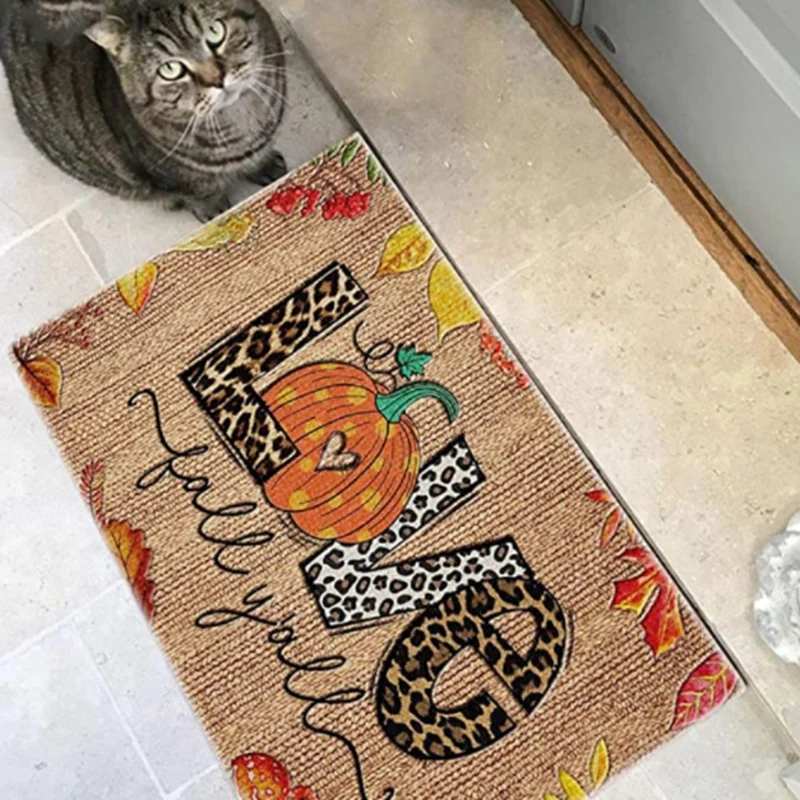 Рождество Хэллоуин любовь дверной коврик одеяло украшения для входной двери