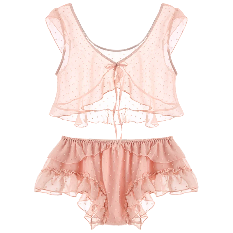 Пикантная Пижама нижнее белье с маленькой грудью суперкокетливый прозрачный