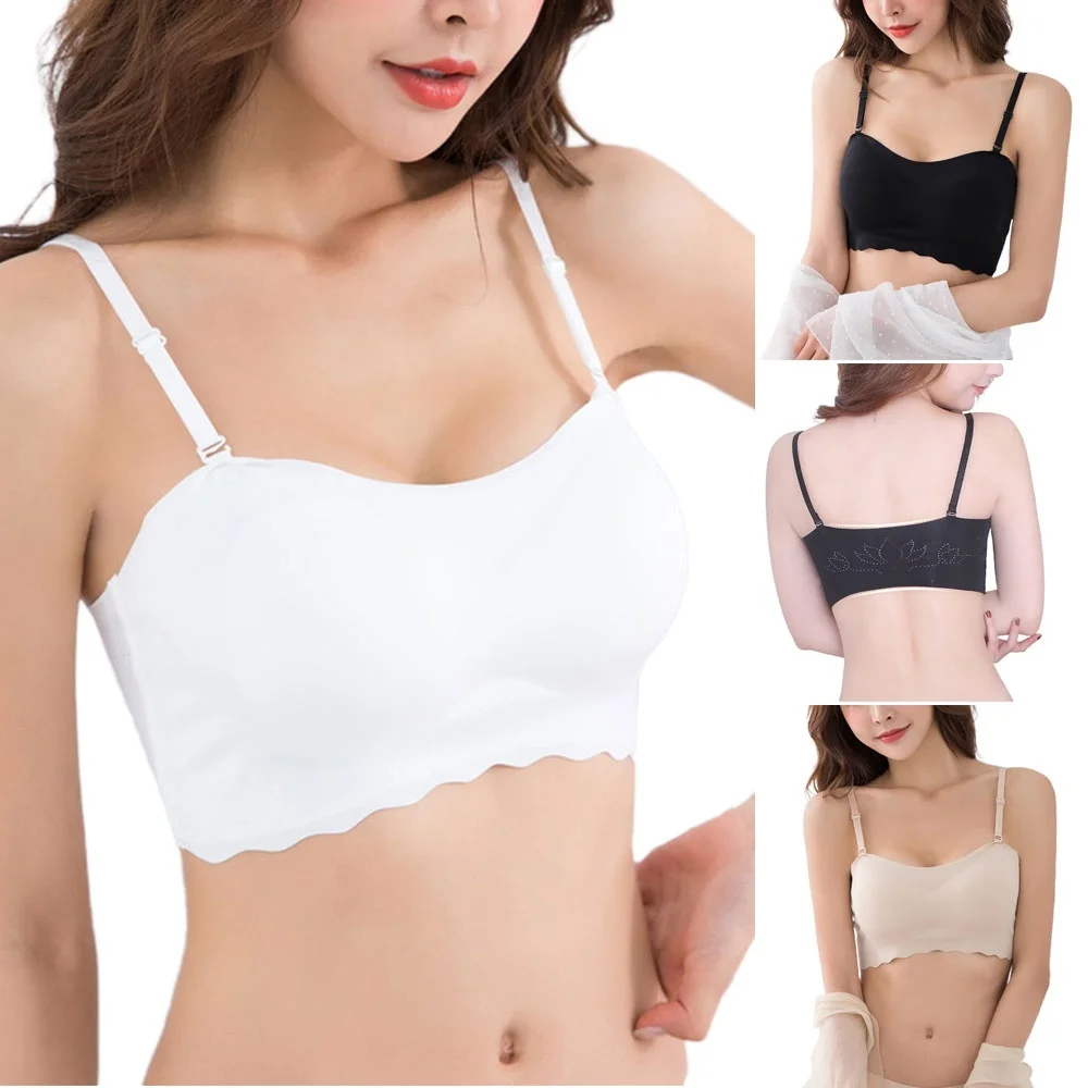 Регулируемый Женский сексуальный топ без косточек ремешки слинг нерегулярный