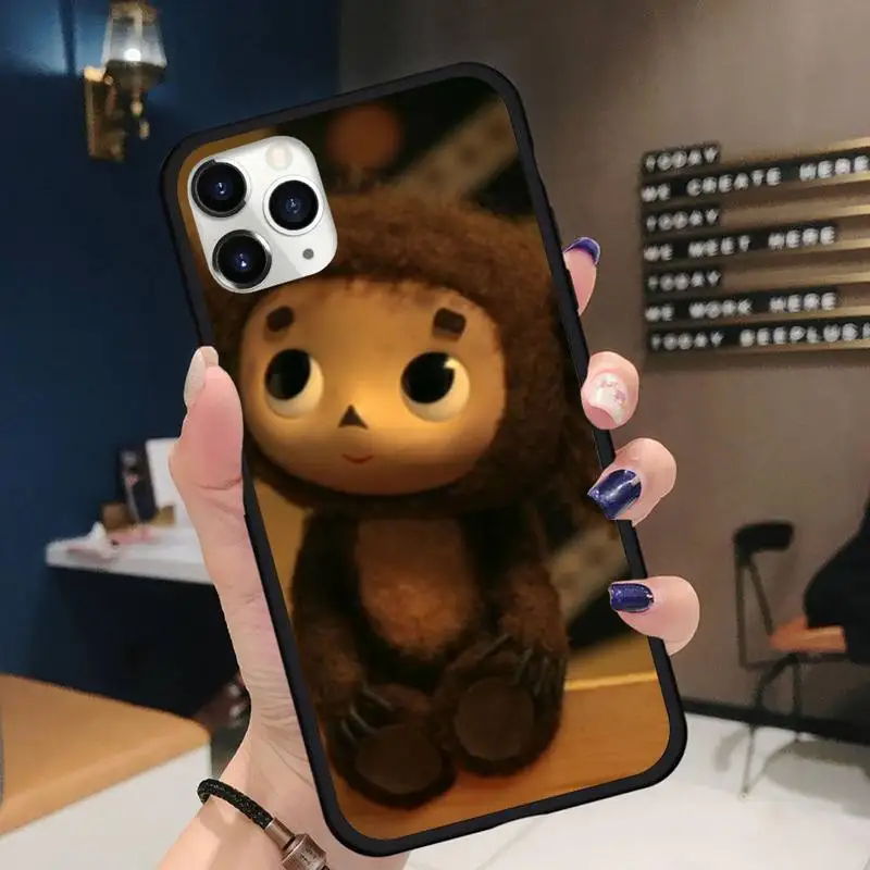 

lovely cute Cheburashka Phone Case for iPhone 11 12 pro XS MAX 8 7 6 6S Plus X 5S SE 2020 XR Soft silicone