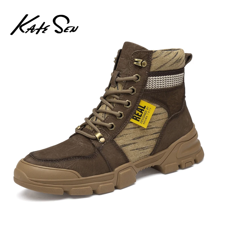 KATESN/Мужская обувь теплые мужские ботинки камуфляжные военные Мужская зимние для
