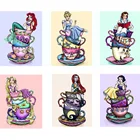 Disney 5D DIY алмазная живопись диснеевских мультфильмов чайная чашка Принцесса милые Алмазная мозаика Вышивка крестом ручной работы художественная подарок