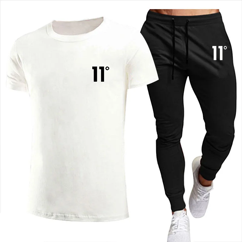 

Venda quente dos homens moletom + calas 2 pea conjunto casual basquete wear primavera e vero marca algodo camiseta terno 2 p