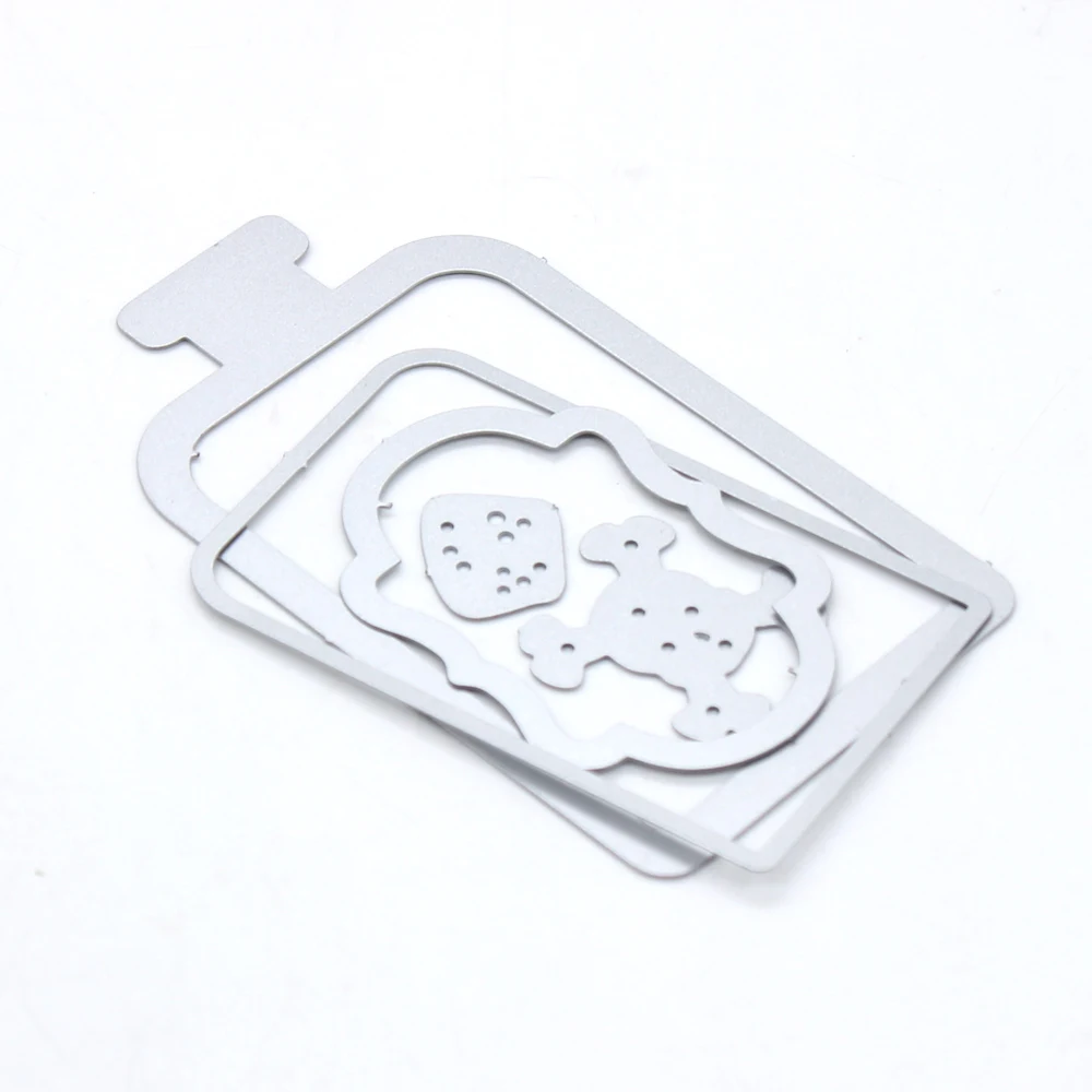 

KLJUYP Halloween Poison Shaker Bottles Metal Cutting Dies Scrapbook Paper Craft Decoration dies scrapbooking