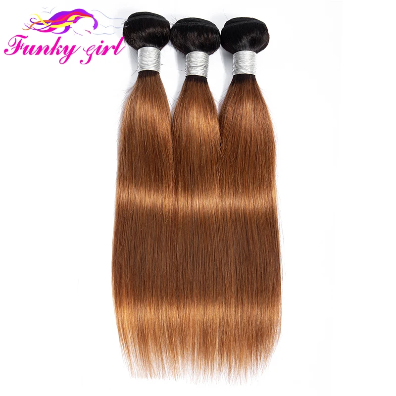 Funky Girl бразильские пучки прямых и волнистых волос не Реми наращивание T1B/30