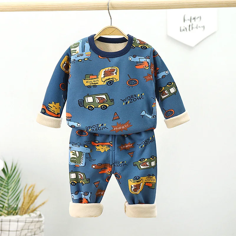 

Детская Пижама Little maven, Детская Пижама с принтом, пижама для девочек, теплый костюм из рубашки и брюк, одежда для сна для маленьких девочек