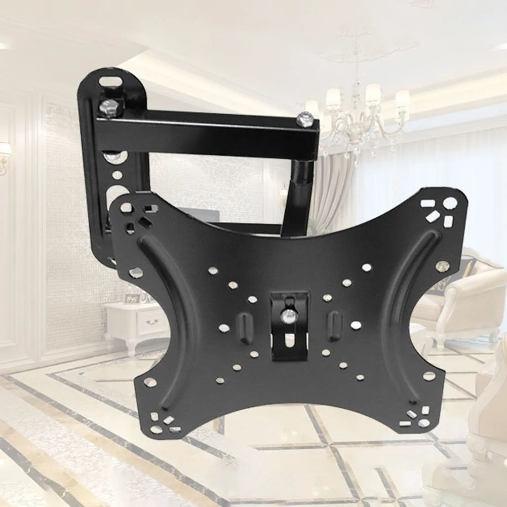 

14-42inch Durable TV Bracket Adjustable Angle Iron Strong Bearing Wall Mount Rack Hanging Universal Support Stand Easy Install