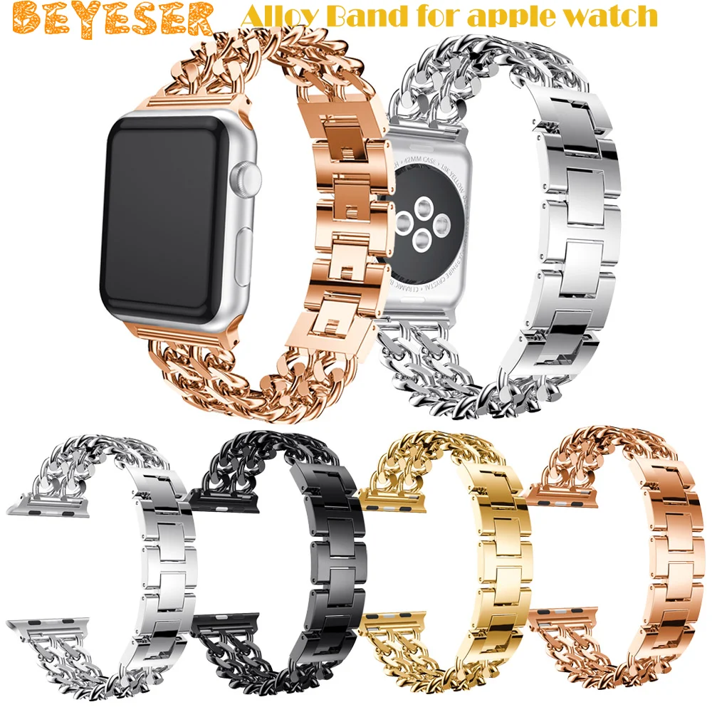 Ремешок металлический для apple watch Series 1/2/3/4 40/44/42/38 мм|Смарт-аксессуары| |
