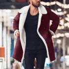 Мужская зимняя куртка, теплая мягкая ветрозащитная куртка с отложным воротником, однобортная куртка, верхняя одежда