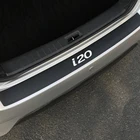 Наклейки и наклейки на автомобиль, защитная пленка для багажника для Hyundai i20, украшение для заднего бампера, протектор из углеродного волокна, автомобильные аксессуары