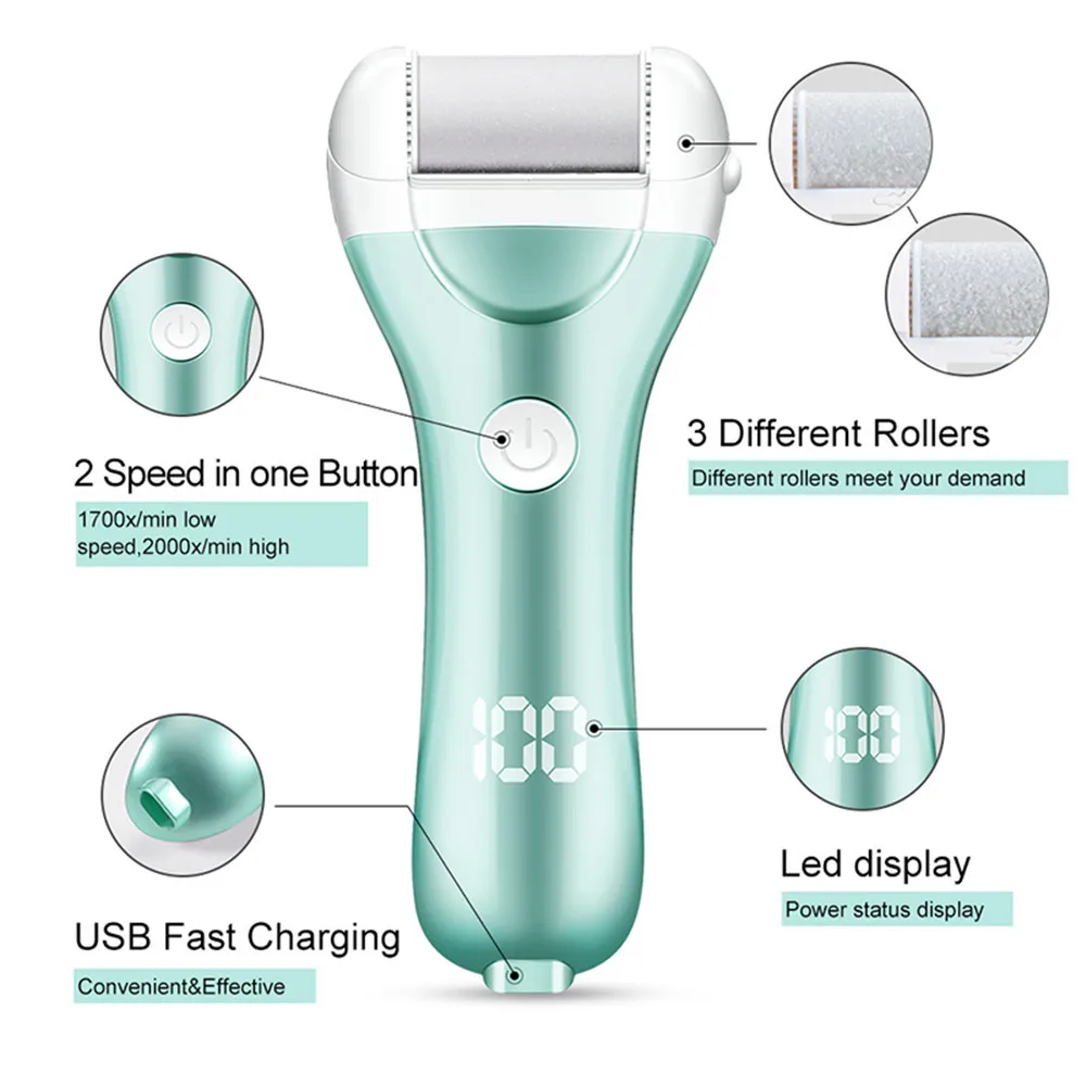 New Usb Charged Electric Foot File For Heels Grinding Pedicure Tools Professional Care Tool Dead Hard Skin Callus Remover | Красота и