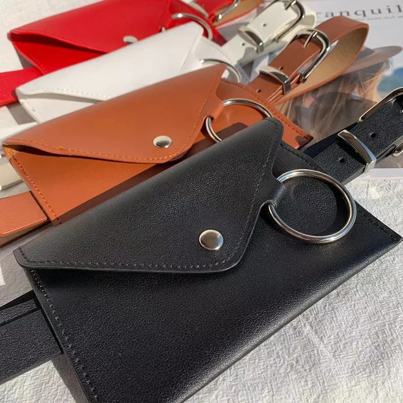 

PU Leather Women's Belt Bag Fashion Mini Harajuku Luxury Belts For Women Cummerbund Cinturon For Dress Jeans Goth Waistband 2021