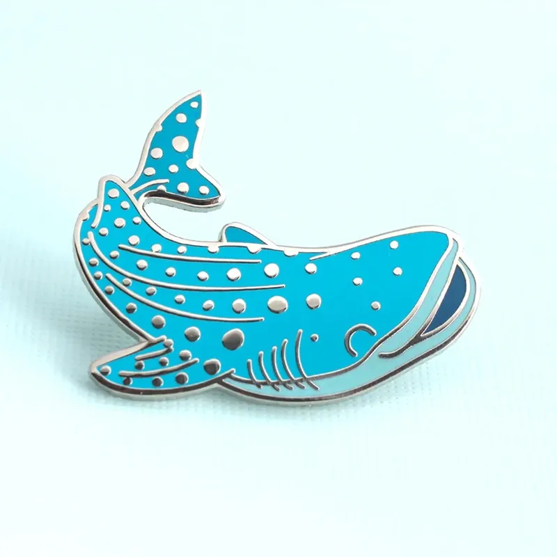 

Cartoon Kawaii Smiling Whale Shark Enamel Brooch Pin Backpack Bag Lapel Pins Badges Brooches Fashion Jewelry Accessories