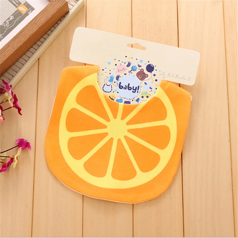 

Football/ watermelon/ Orange Baby Bib Pocket Baby Saliva Towel Cotton Waterproof Bib Bib Children Rice Pocket Shape Collar