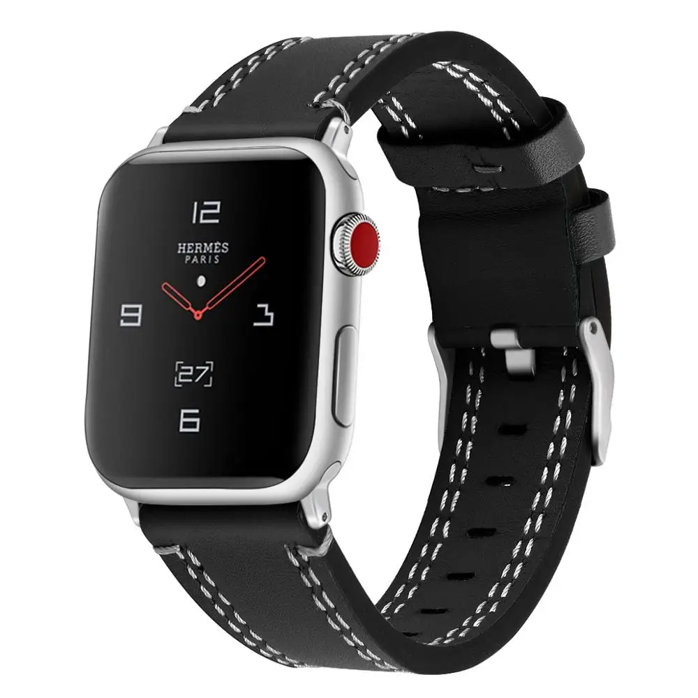 

Ремешок для наручных часов, кожаный браслет для Apple Watch 5 Series 3 4 5 38 мм 40 мм
