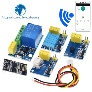 Модуль дистанционного управления ESP8266, 5 В, Wi-Fi, DS18B20, DHT11, RGB-подсветка, переключатель дистанционного управления для умного дома, ESP-01S для Arduino, STM