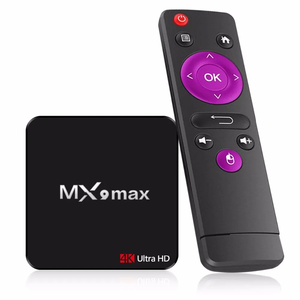 MX9 Max 2G 16G Android tv Box OS 9 0 четырехъядерный процессор RK3328 64 бит USB3.0 2 4G wifi H.265 4K набор Miracast