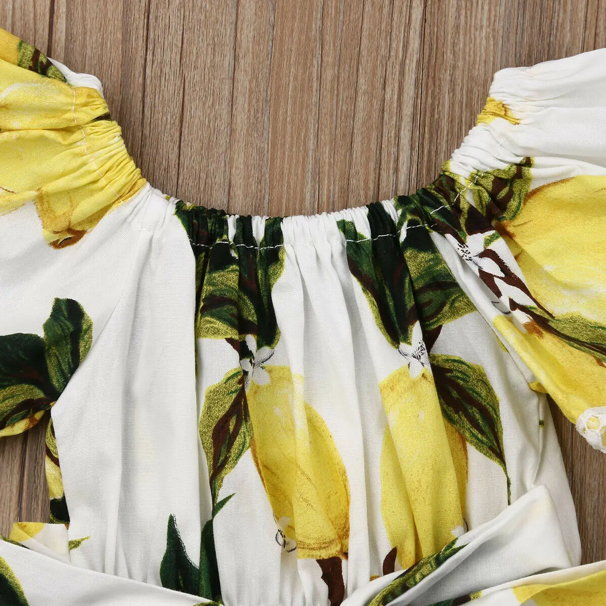 Комбинезон с оборками и кисточками лимона для новорожденных маленьких девочек