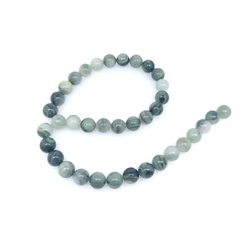 

6-12mm Fashion Jewelry Natural Gemstone Green Jasper Quartz Bead Gem Loose Beads DIY Jewelry Making Bracelet Necklace