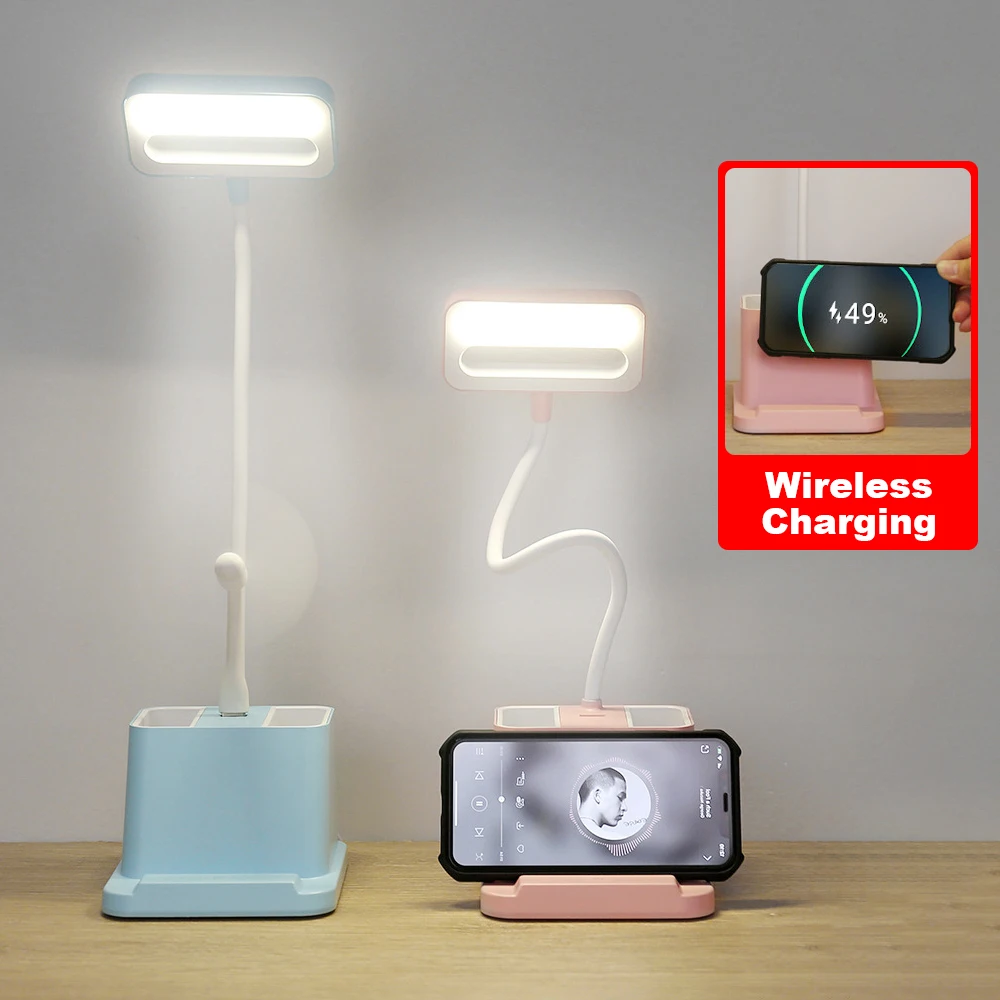 Светодиодная настольная лампа с беспроводным зарядным устройством 1200 мАч 3